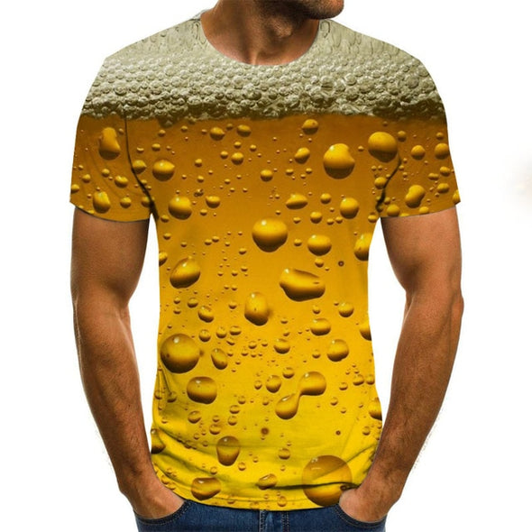 Beer 3D Print T Shirt It's Time Letter Women Men
