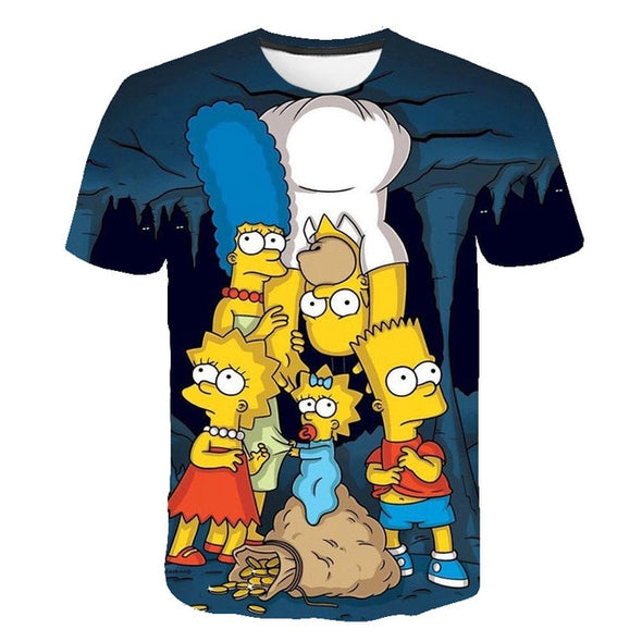 2020 Summer Men's T-shirt 3D Printed Simpson Tshirt