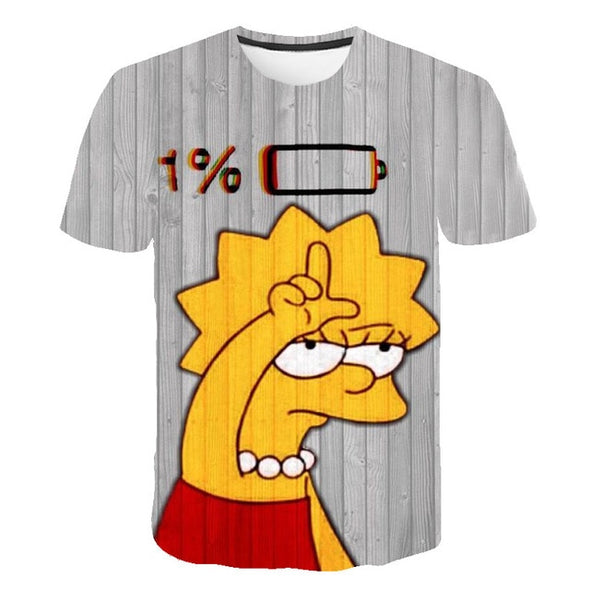 2020 Summer Men's T-shirt 3D Printed Simpson Tshirt