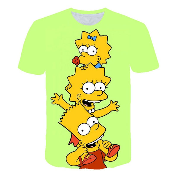 2020 Summer Men's T-shirt 3D Printed Simpson Tshirt