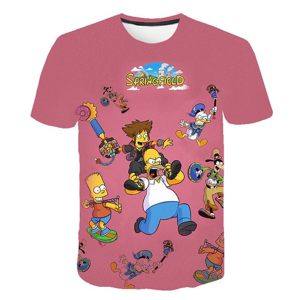 2020 Summer Men's T-shirt 3D Printed Simpson Tshirt