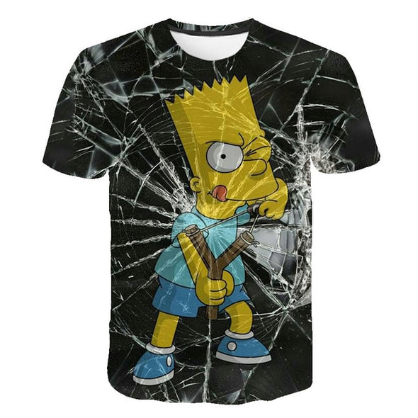 2020 Summer Men's T-shirt 3D Printed Simpson Tshirt