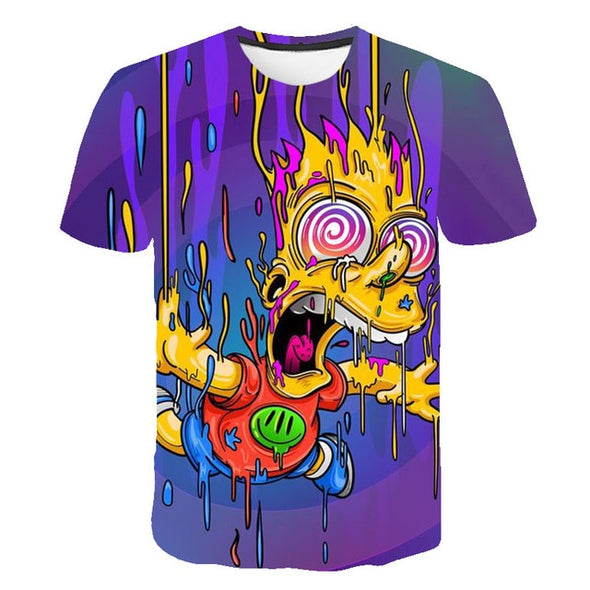 2020 Summer Men's T-shirt 3D Printed Simpson Tshirt