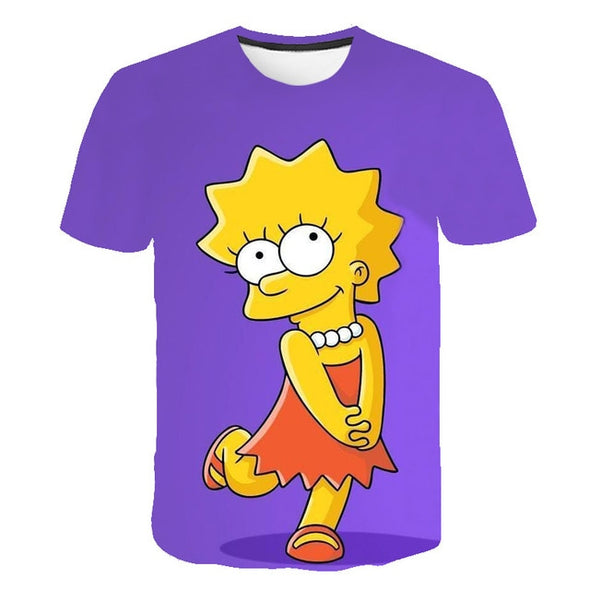 2020 Summer Men's T-shirt 3D Printed Simpson Tshirt