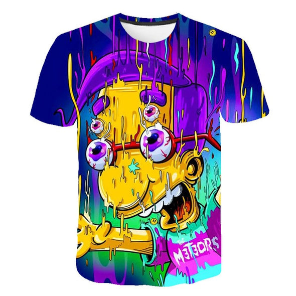 2020 Summer Men's T-shirt 3D Printed Simpson Tshirt