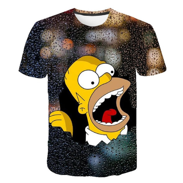 2020 Summer Men's T-shirt 3D Printed Simpson Tshirt