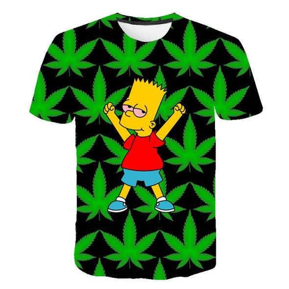 2020 Summer Men's T-shirt 3D Printed Simpson Tshirt