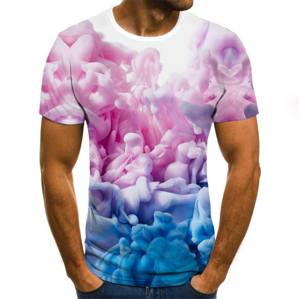 2020 new flame men's T-shirt summer fashion