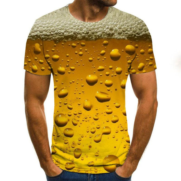 Beer 3D Print T Shirt It's Time Letter Women Men Funny