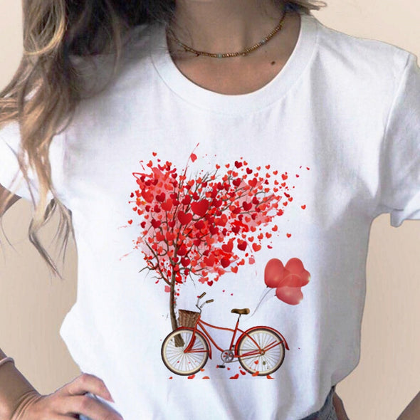 Bicycle Vogue T Shirt Women Summer