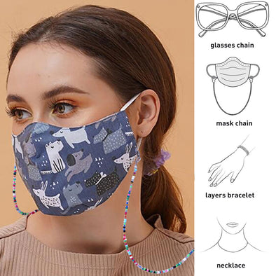 LuReen Fashion Face Mask Retainer Chain Beads