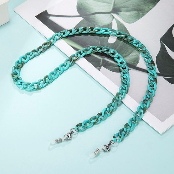 Teamer Face Mask Chain Women Men Acrylic Glasses