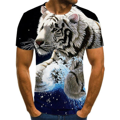 Summer 2020 new 3D printed T-shirt animal print men's