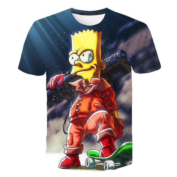 2020 Summer Men's T-shirt 3D Printed Simpson Tshirt