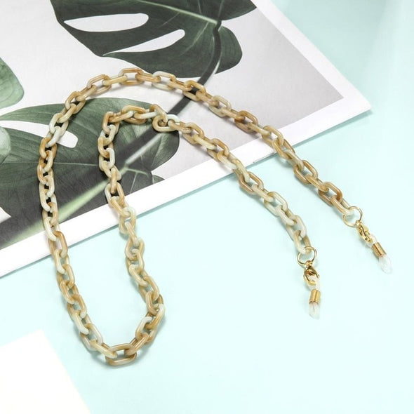 Teamer Leopard Acrylic Chain for Face Mask Necklace